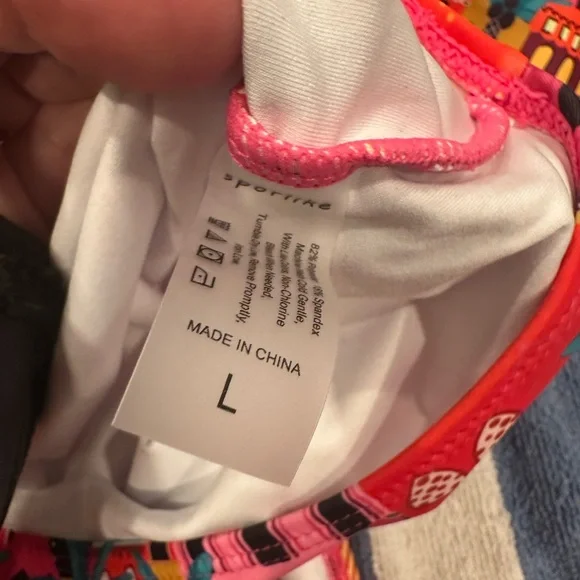 Pink and Blue Bikini with Playful Bow Details - Picture 4 of 7